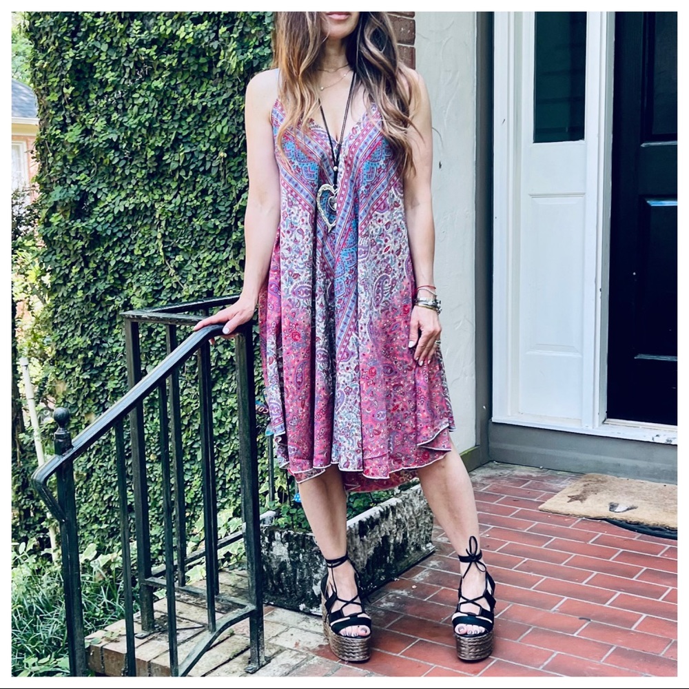 01 Floral Tank From France Boho dress - Picture 9 of 13